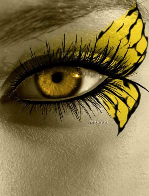 Yellow Eye Make up Beautiful Yellow Pictures