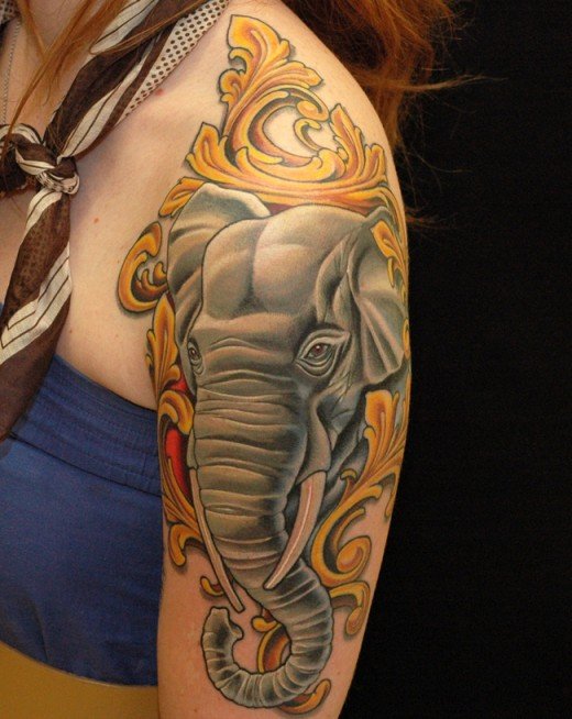 35 Elephant Tattoo Designs (37)