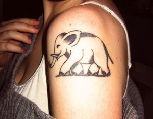 Elephant-Tattoo-on-Upper-Arm