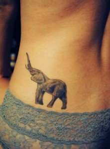 Female-Hip-Elephant-Tattoo-Fashion