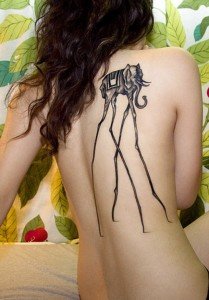 Long-Legs-Funny-Elephant-Tattoo