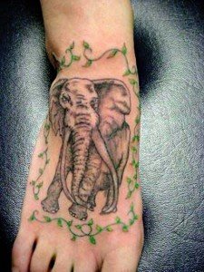 Old-Elephant-Foot-Tattoo-Design