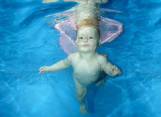 Babies Swimming Underwater