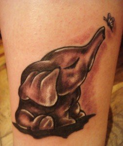Sleeping-Elephant-with-Butterfly-Tattoo