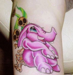 Sweet-Elephant-Baby-Tattoo-Design